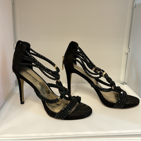 Gently used Bebe black heels. Size 8 - Picture 2 of 4